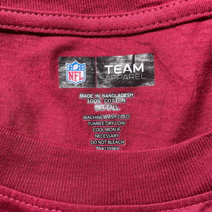 デッドストック スーパービッグサイズ NFL ワシントンチームロゴ プリントTシャツ メンズ3XL_画像5