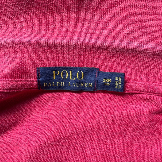 ビッグサイズ Polo Ralph Lauren ポロラルフローレン 鹿の子 長袖ポロシャツ メンズXXL_画像8