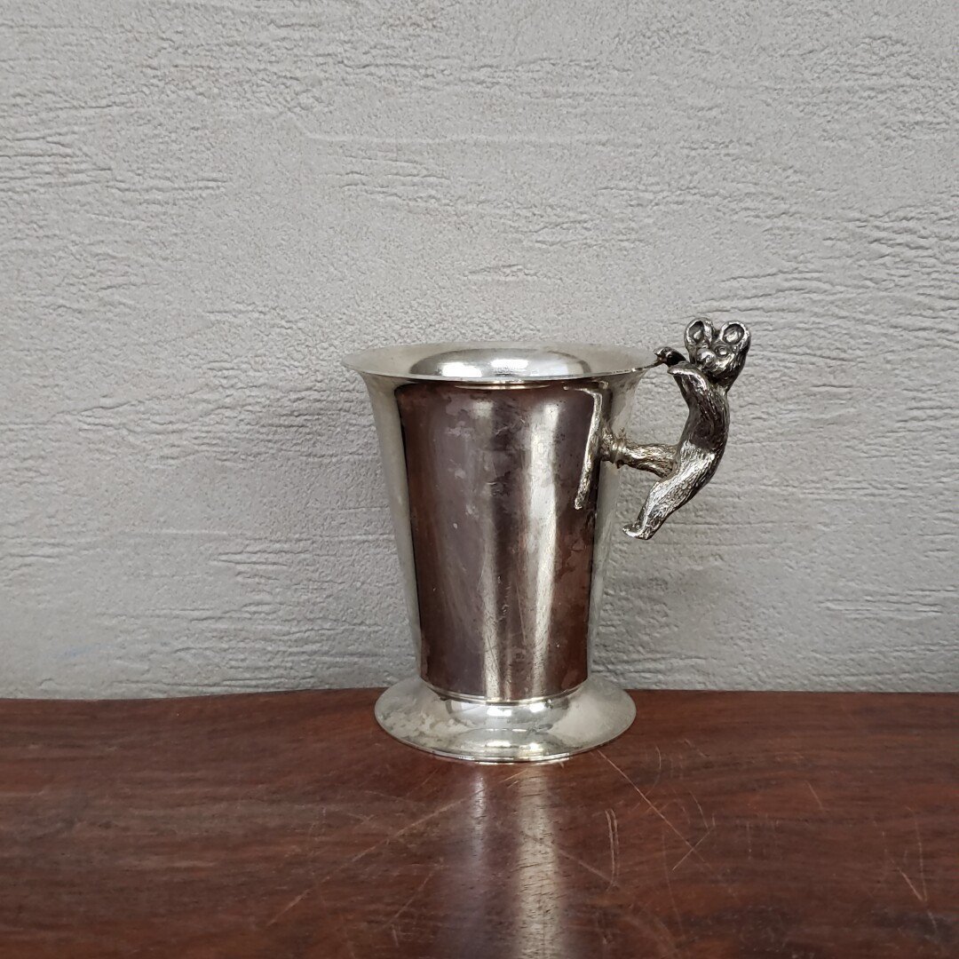 MAPPIN&WEBB　テディベア　マグカップ　マッピン&ウェッブ　イギリス製　アンティーク　ベビー　くま　モチーフ　sippy cup 【60a1288】_画像2