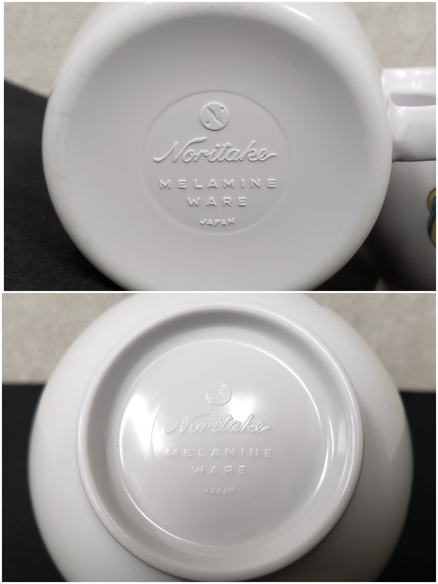 Noritake メラミン 狼少年 コップ＆ご飯茶碗 メラミン食器 こども用食器 昭和レトロ レトロポップ アニメ コレクター【60t2540】_画像9