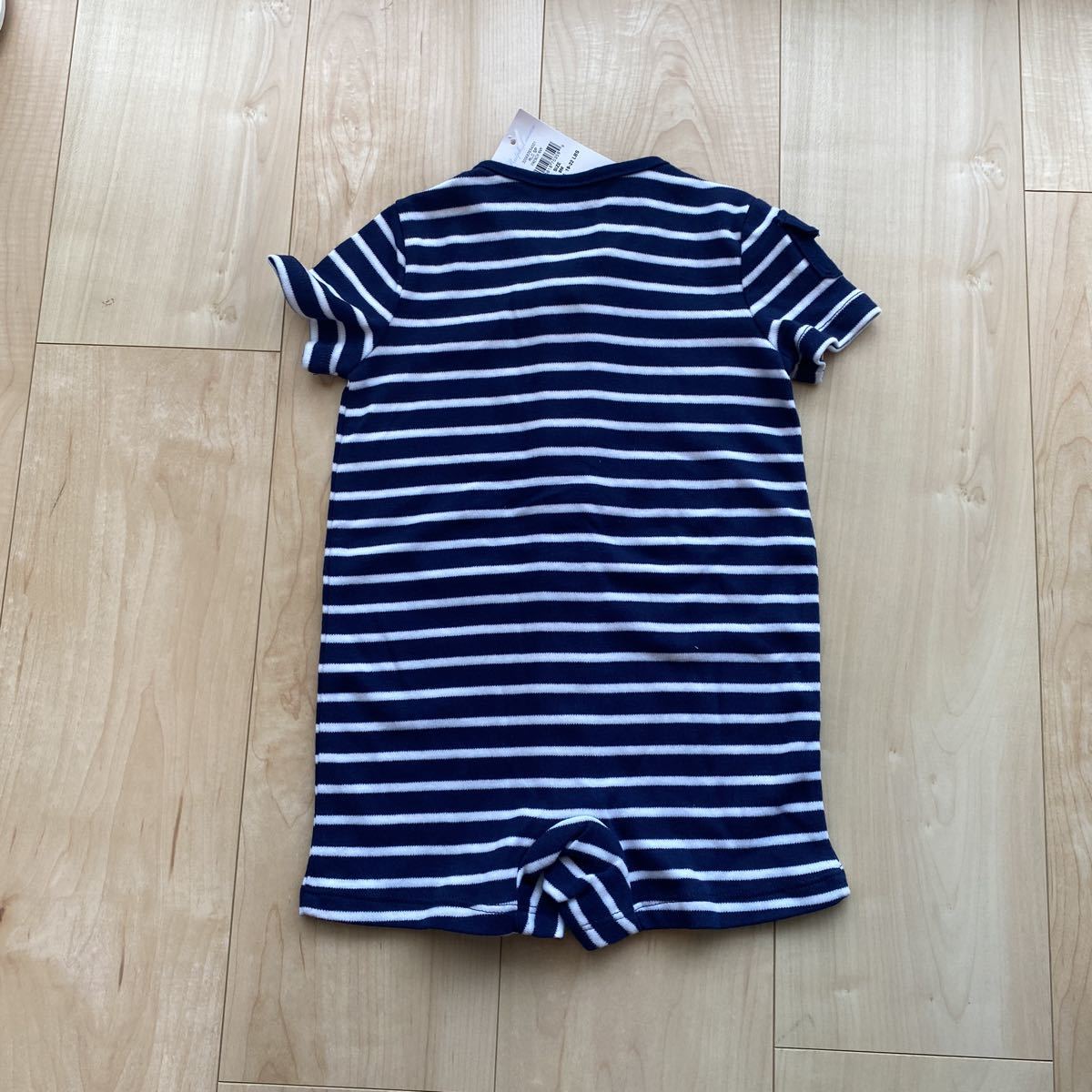 ☆新品☆ベビーキッズRALPH LAUREN ☆ポロラルフローレンロンパース☆ボーダー紺色☆サイズ９M（７５cm）☆_画像3