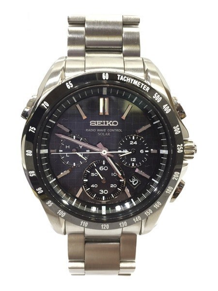 SEIKO メンズ腕時計 ブライツ クロノグラフ ソーラー腕時計 セイコー シルバー #80