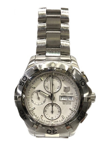 TAG HEUER アクアレーサー クロノグラフ デイデイト CAF2011 OH済 タグ