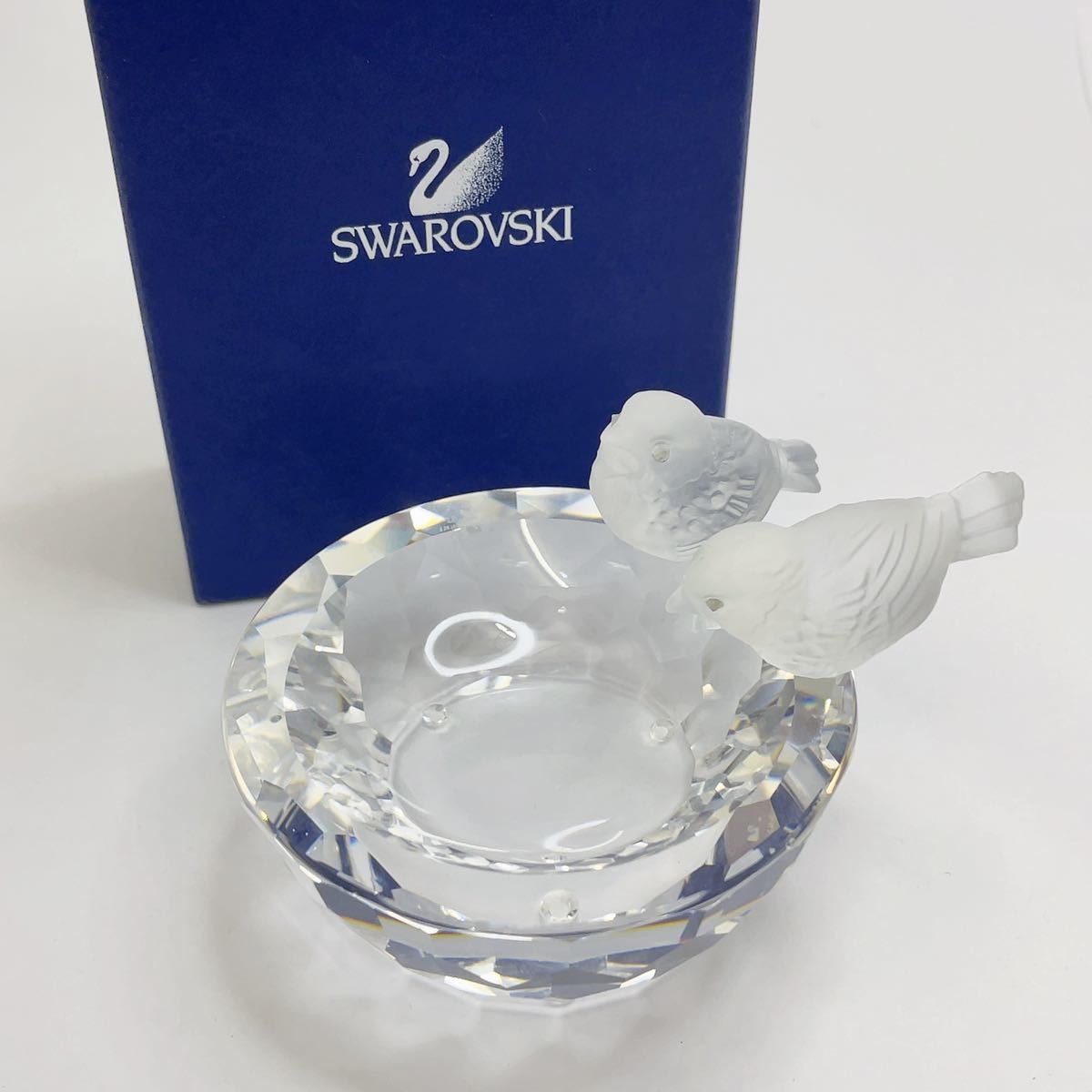 2007年 廃盤品 レア】swarovski bird Bath スワロフスキー 小鳥の水盤