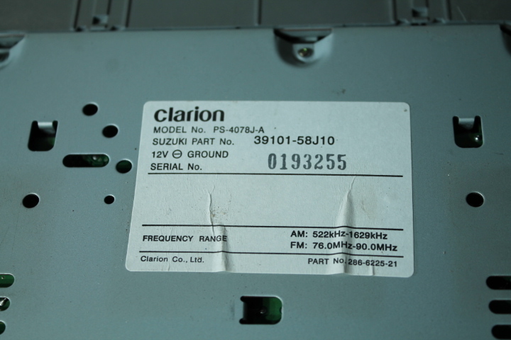 KS-053-3 original Clarion Clarion PS-4078J-A FM/AM TUNER CD MD COMP