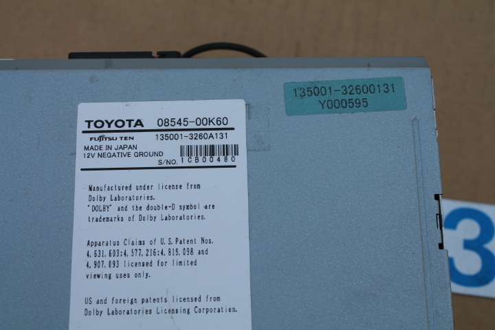 KS-083-3 TOYOTA KSP90 VITZ ヴィッツ 純正 DVDナビゲーション 08545-00K60 FUJITSU TEN 135001-3260A131 _画像7