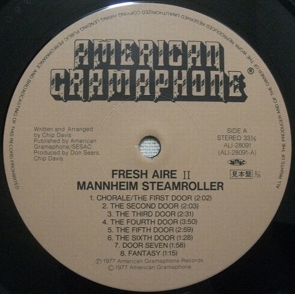 LP man high m*s tea m roller fresh * air Mannheim Steamroller Fresh Aire II autumn . law chip * Davis Chip Davis