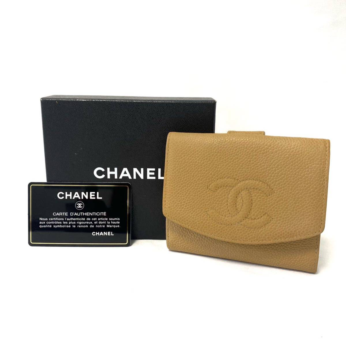 ずっと気になってた CHANEL キャビアスキ 1083656 ベージュ ココマーク