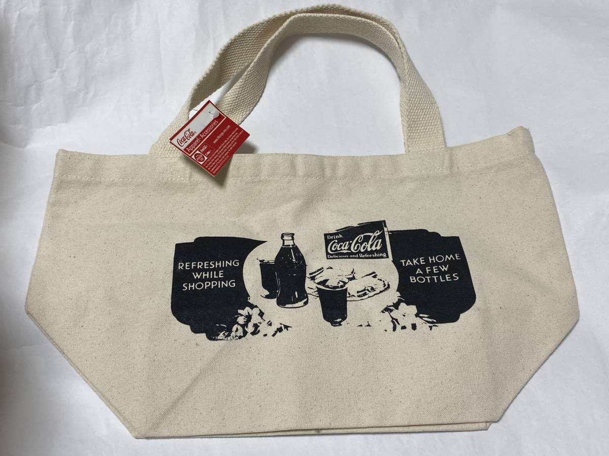 Coca-Cola コカ・コーラ キャンバス ランチバッグ 展示未使用品の画像1