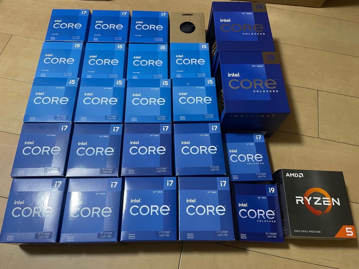 Intel 11世代 12世代 i5-11400F i7-11700 i5-12400F i7-12700F箱