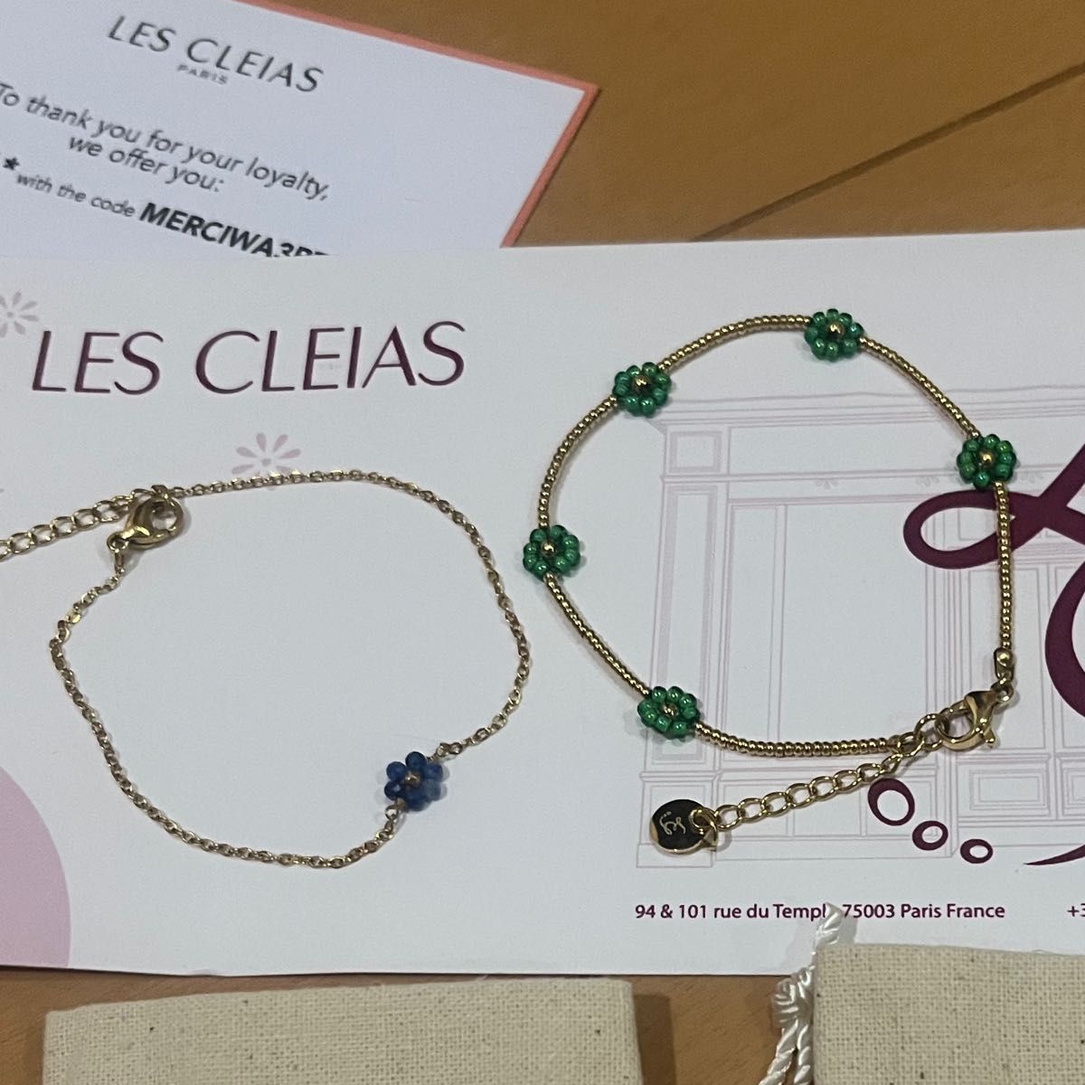 BTS テヒョン テテ着用 レクレアス LES CLEIASブレスレット セット-