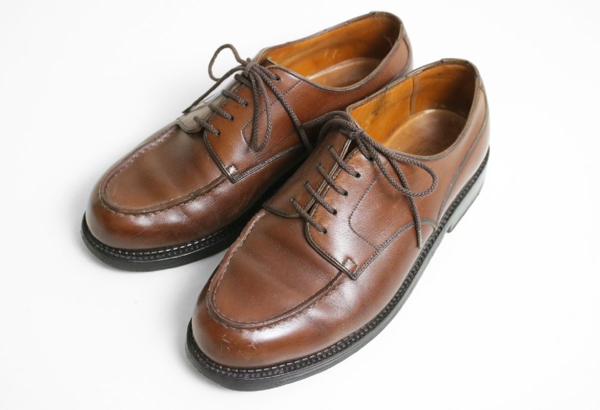 J.M. WESTON * 641 Golf leather shoes Brown 5E( approximately 25cm) Golf U chip leather shoes J M waist n*Z-3