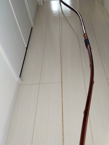 弓道 竹弓 2寸伸び にべ弓 ◆ 全長 約227cm 弓力 約21.5kg ◆ 4