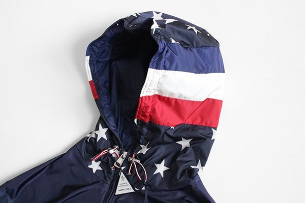MONCLER ◇ナイロン パーカー 紺 サイズ2 *国内正規品* トリコロール