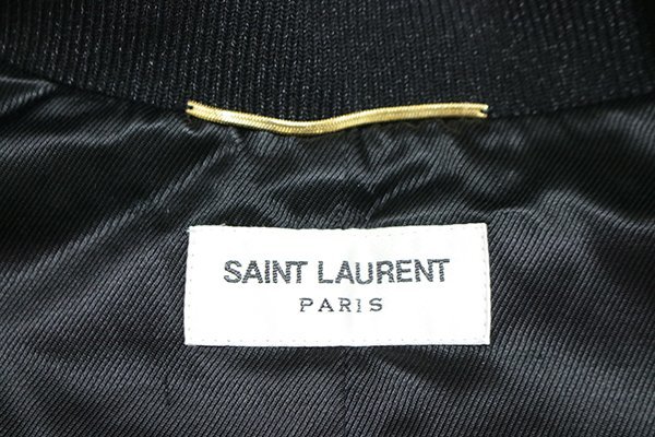 * прекрасный товар SAINT LAURENT PARIS * цветочный принт блузон чёрный размер 36 атлас жакет куртка Liberty принт солнечный rolan *XE13