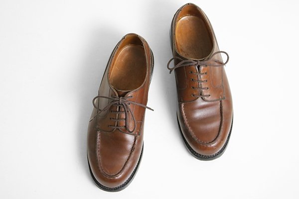 J.M. WESTON * 641 Golf leather shoes Brown 5E( approximately 25cm) Golf U chip leather shoes J M waist n*Z-3