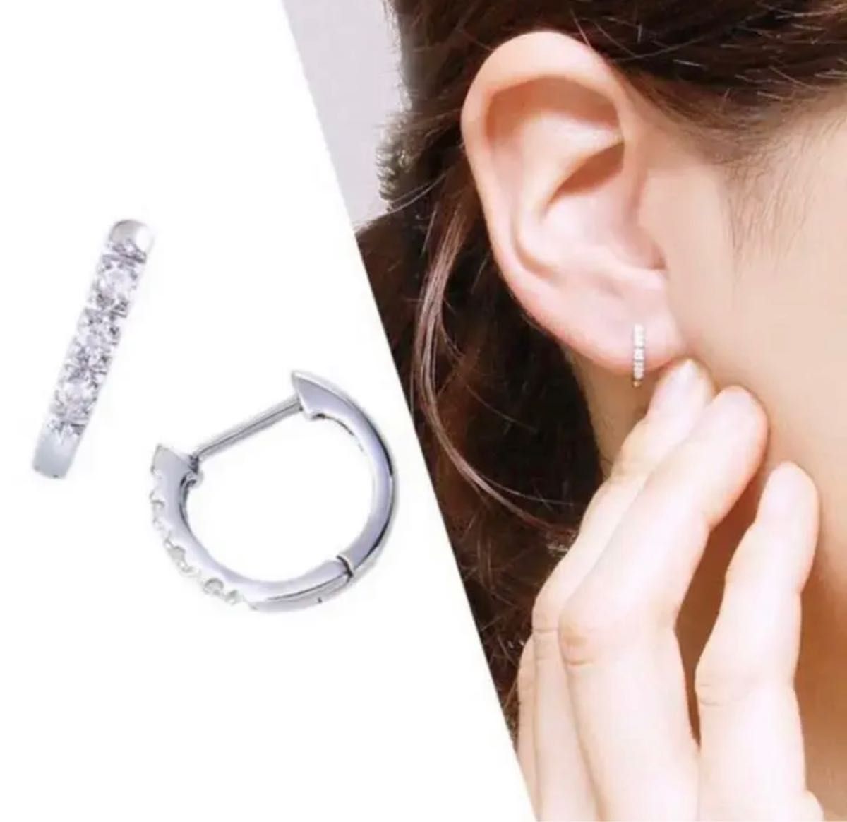 ジュエリーツツミ ダイアモンド フープピアス K10 | arvotulkki.fi