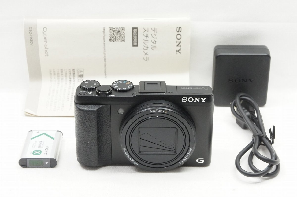 【アルプスカメラ】訳あり品 SONY ソニー DSC-HX50V ブラック コンパクトデジタルカメラ 230326c