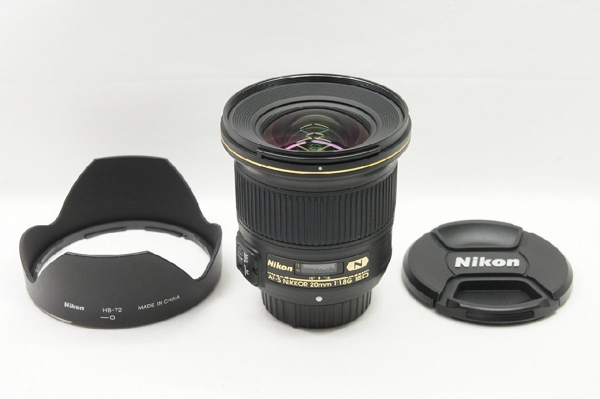 アルプスカメラ】美品 Nikon ニコン AF-S NIKKOR 20mm F1.8G ED 単焦点