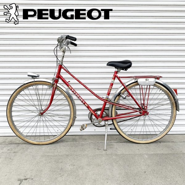 【輸入品】 PEUGEOT ヴィンテージ自転車 レッド レトロ おしゃれ ヨーロッパ直輸入 c05