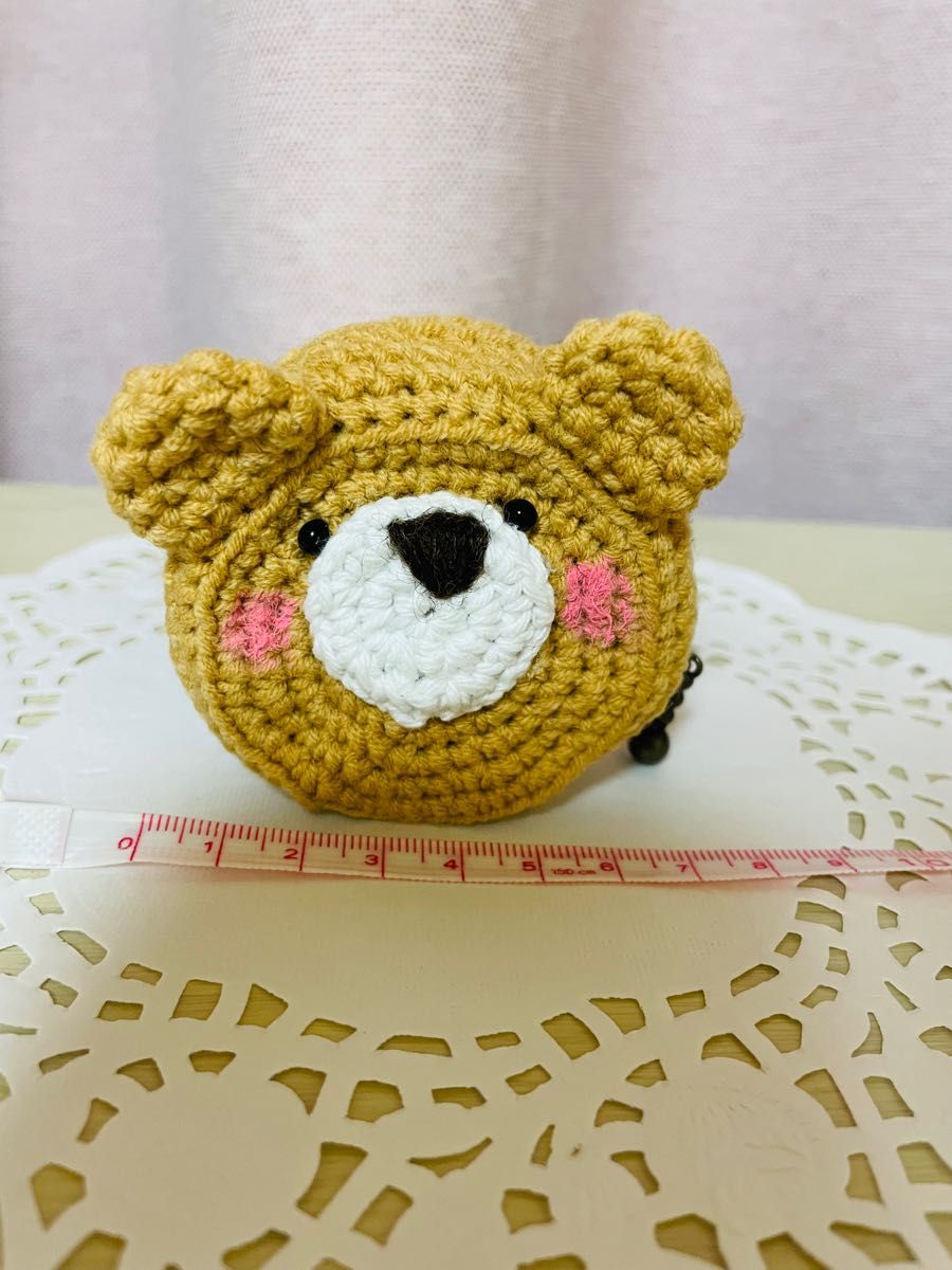 くまさん マカロンポーチ ハンドメイド