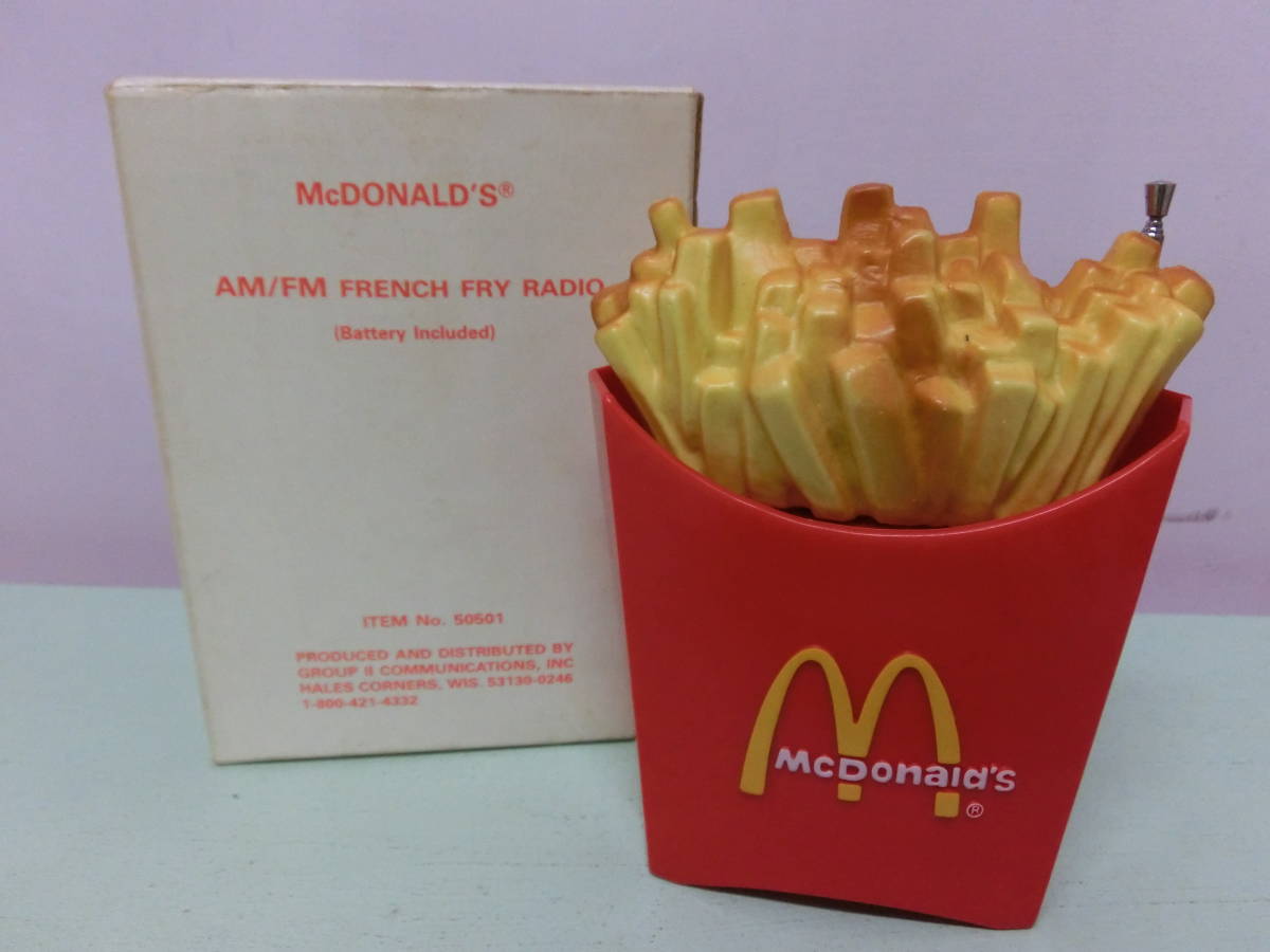 マクドナルド◆フライドポテト型 1977年 ビンテージ ラジオ◆McDonald's Vintage 企業物 AM/FM RADIO アドバタイジング フィギュア