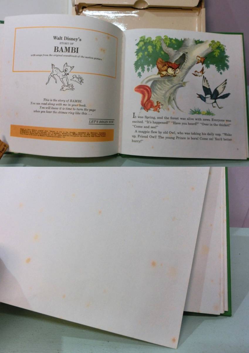  Disney * Bambi BAMBI Vintage кассетная лента имеется иностранная книга книга с картинками 27 страница Disney Vintage book античный иллюстрации книга@ книжка 