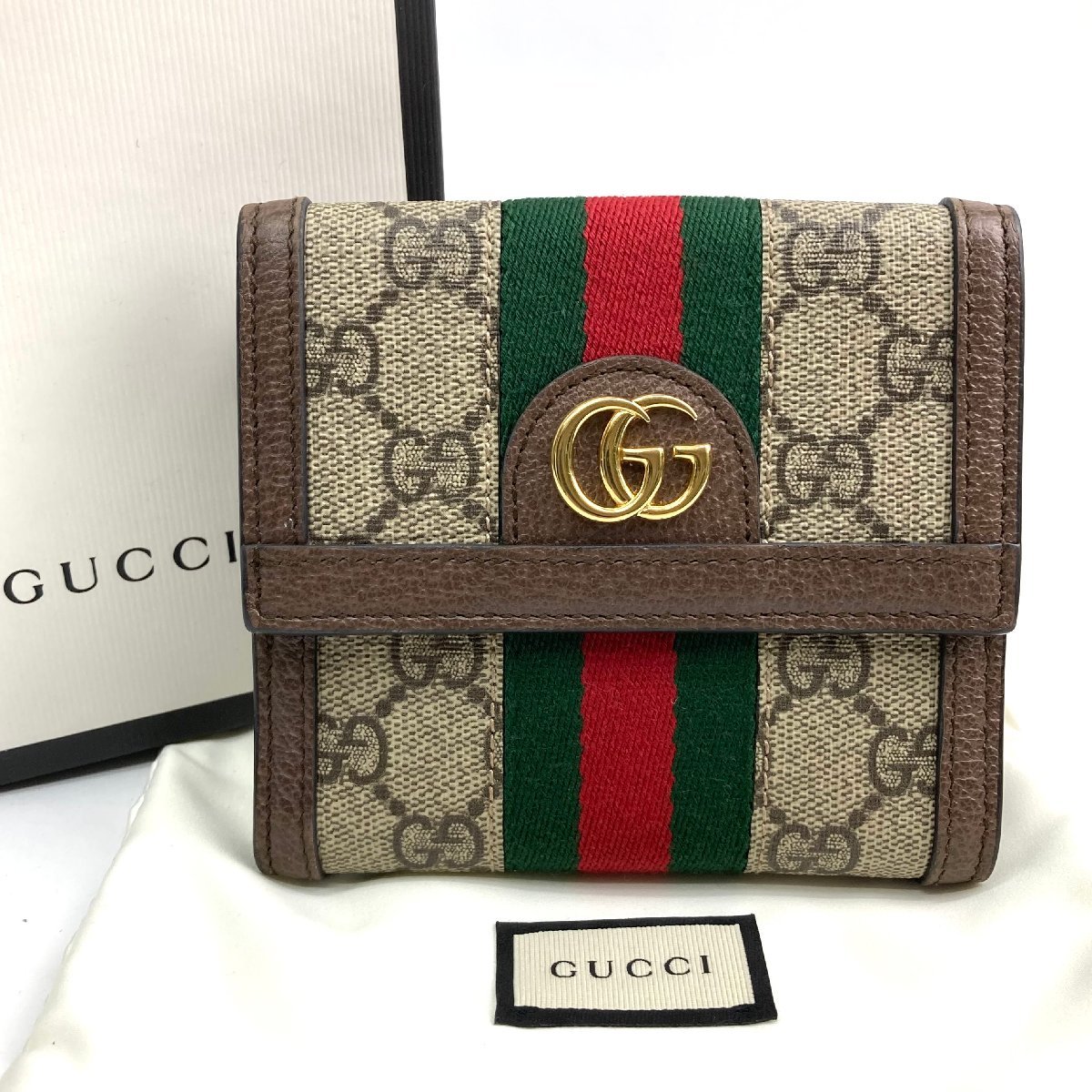 グランドセール グッチ GUCCI t) オフィディア 二つ折り財布※中 GG