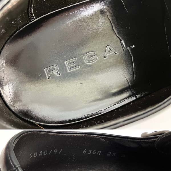 ｔ）リーガル REGAL ブラック ドレスシューズ 636R 25A ビジネスシューズ メンズ 靴 中古 ※箱有り 簡易梱包発送_画像8