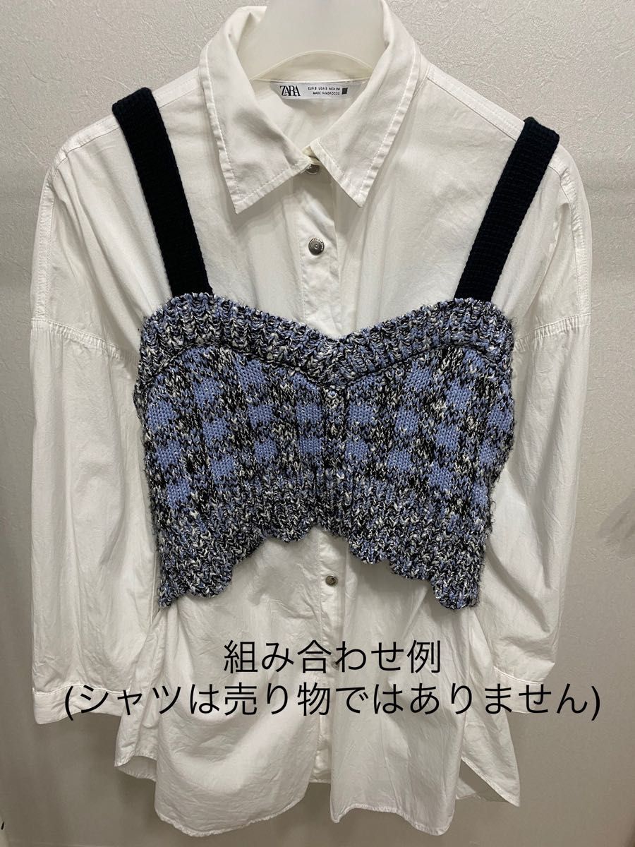 ZARA ザラ クロップド ニット ビスチェ|PayPayフリマ ZARA ニット ビスチェ