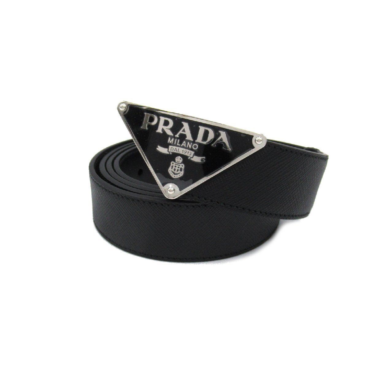 PRADA プラダ ベルト ベルト ブラック系 サフィアーノレザー メンズ