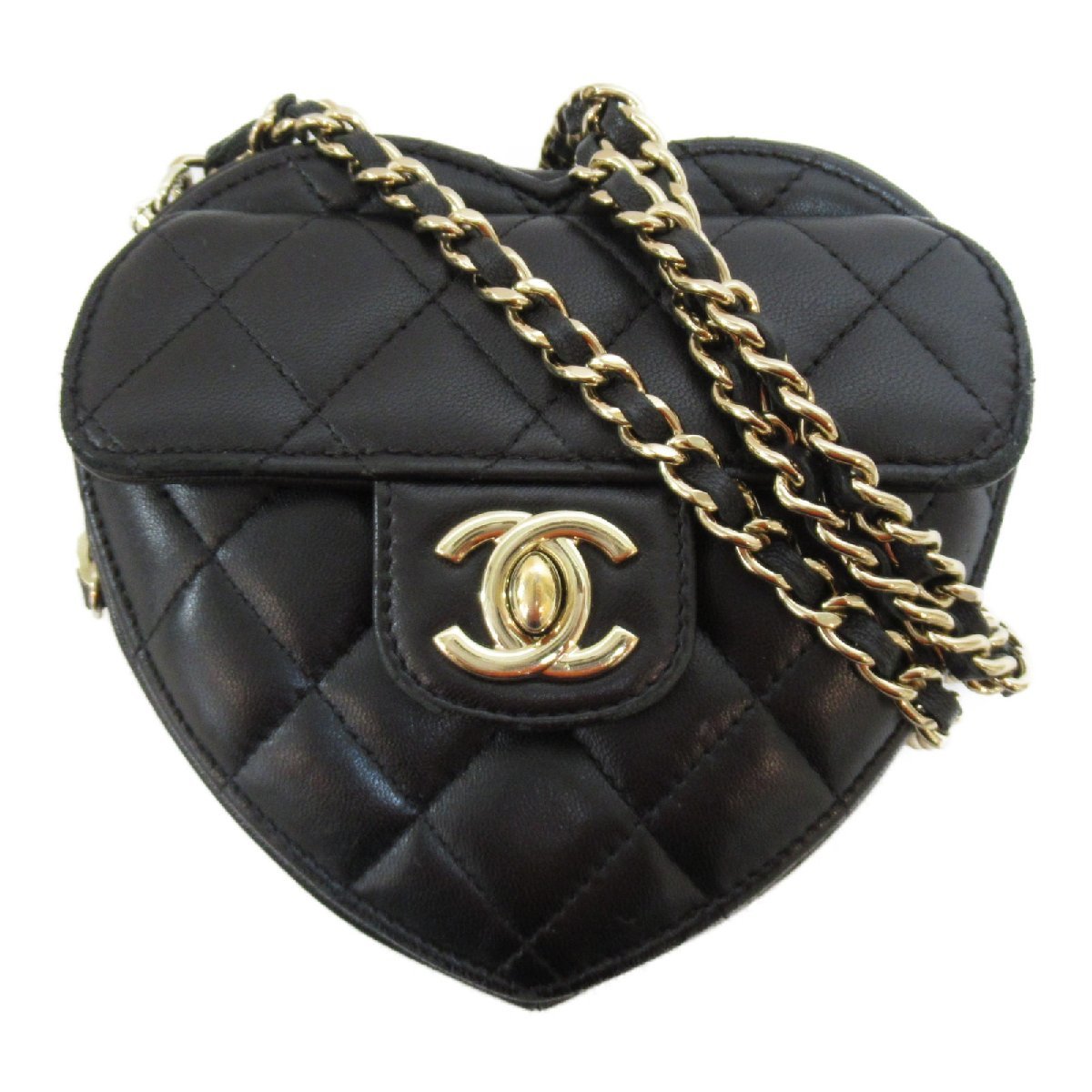 CHANEL シャネル ショルダーバッグ ハート スモール チェーン
