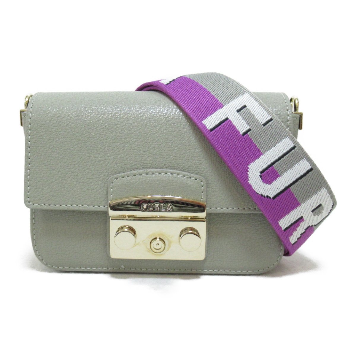 Furla フルラ ショルダーバッグ メトロポリス ミニ ショルダーバッグ グレー系 レザー レディース