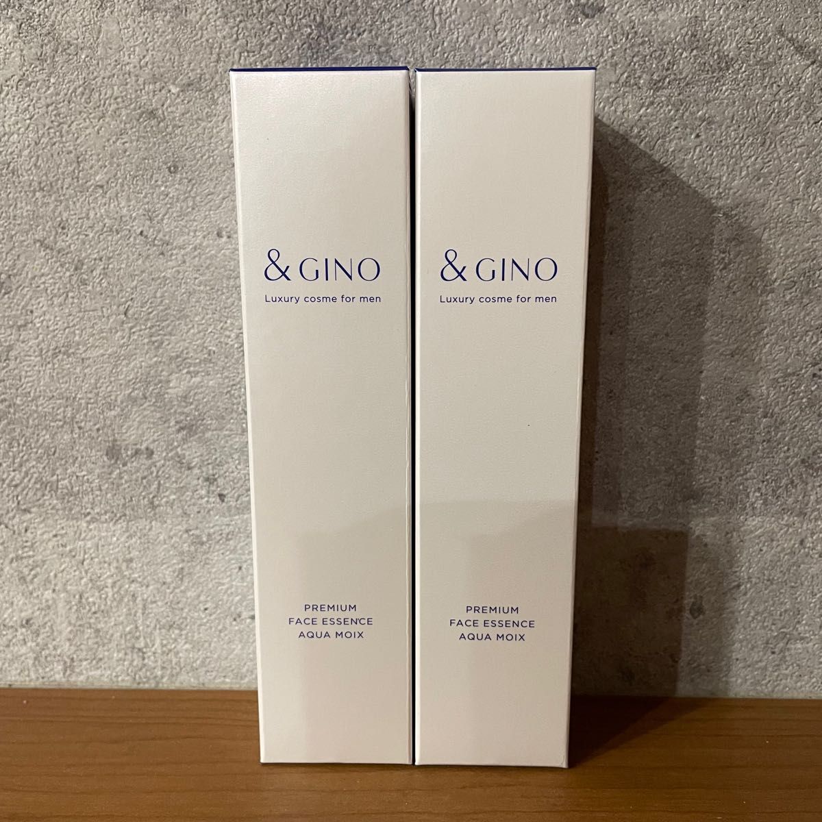 【新品2本セット】&GINO アンドジーノ プレミアムフェイスエッセンス アクアモイス 50ml 美容液 メンズ