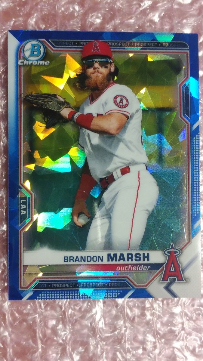 送料込即決 2021 Bowman Sapphire Edition Chrome Prospects BCP-112 Brandon Marsh ブランドン・マーシュ ボウマンサファイア ネット限定 _画像1