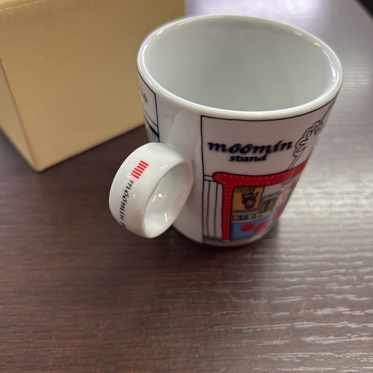 未使用品 ムーミンカフェ購入限定 ムーミンカフェ柄 ミニマグカップ  MOOMINCafe スーベニアミニマグカップの画像4