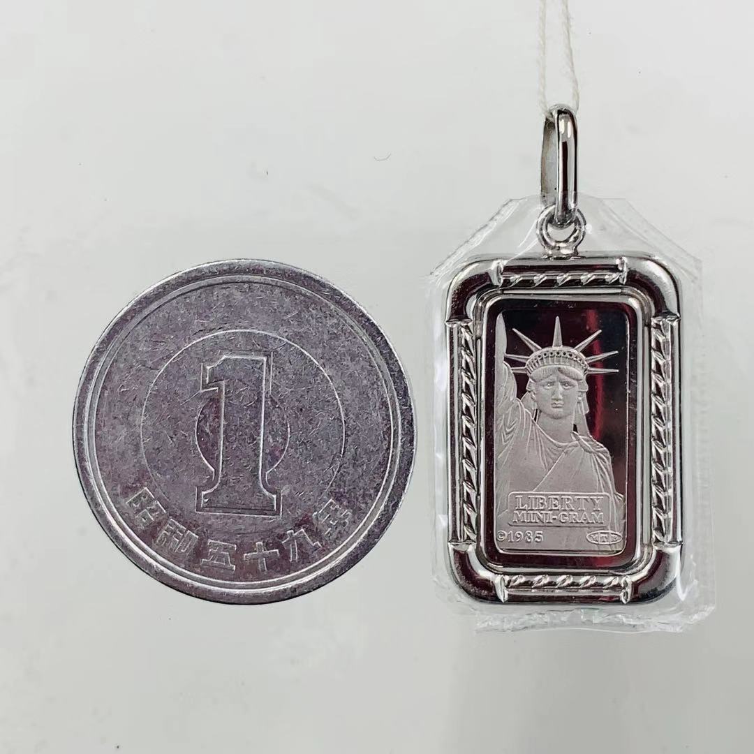 [ new goods ] beautiful goods Liberty platinum rectangle free woman god America 1985 year coin top collection simple platinum 850 / 9995 2.5g beautiful goods 