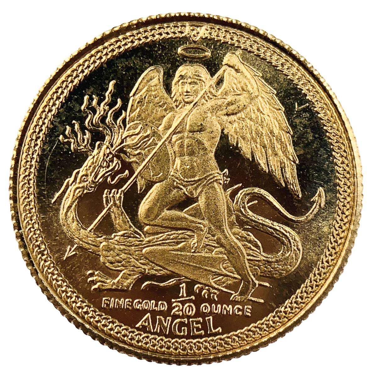 天使金貨 エンジェル マン島 1987年 1.7g 22金 イエローゴールド コレクション Gold 美品