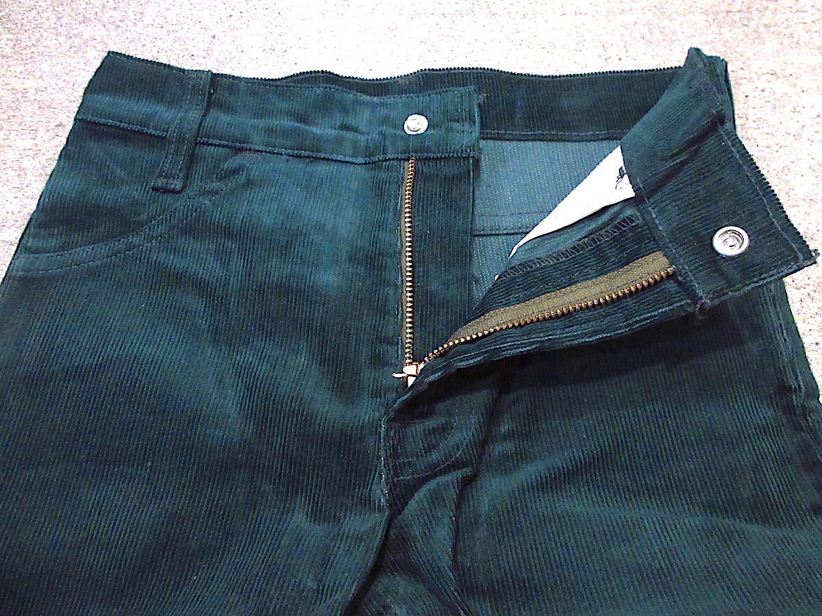 ビンテージ70's●DEADSTOCK Levi's346-1539ボーイズコーデュロイパンツ緑size 9●230403c7-k-pnt-ot-w24 1970sリーバイスデットストック_画像6