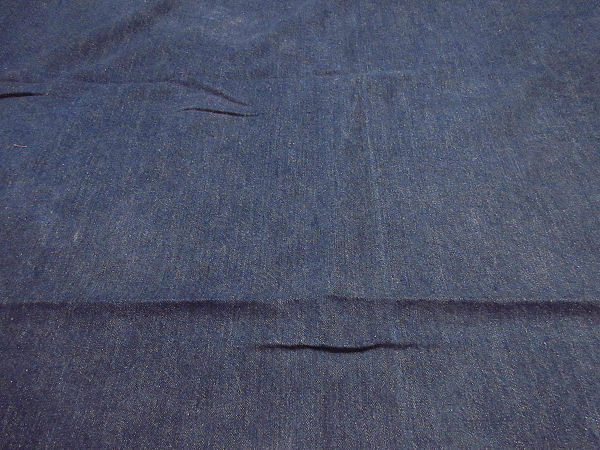  Vintage 70*s* уголок имеется Denim ткань size 226cm×120cm*230408k8-fbr -1970s ткань лоскут ткань 