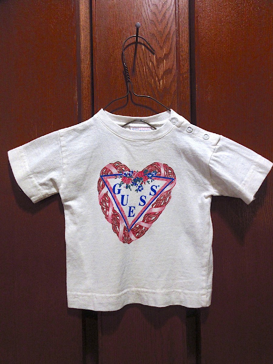 ビンテージ90's●BABY GUESSキッズ半袖Tシャツ白size 6M●230424c5-k-tsh 1990sゲスベビートップス古着_画像1