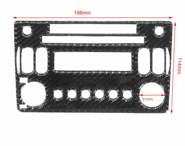 A001　　日産フェアレディZ　Z33後期　350Z　リアルカーボンファイバーインテリアインパネ装飾トリム　カーステレオデッキコンソール_画像4