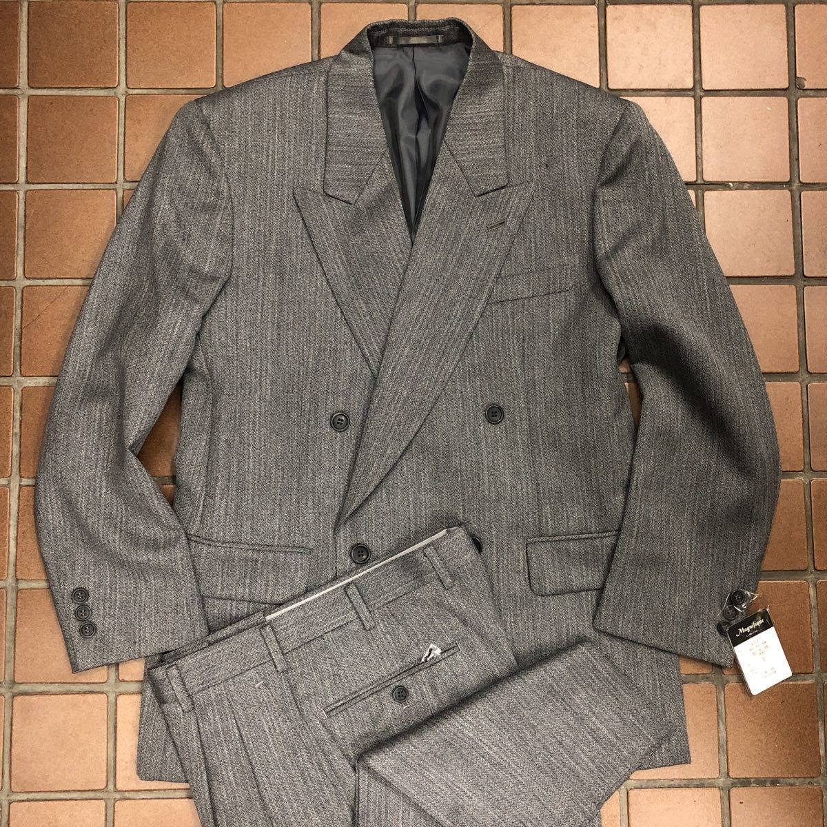 税込?送料無料】 アウトレット価格新品☆激安タグ付き/ダブルスーツ