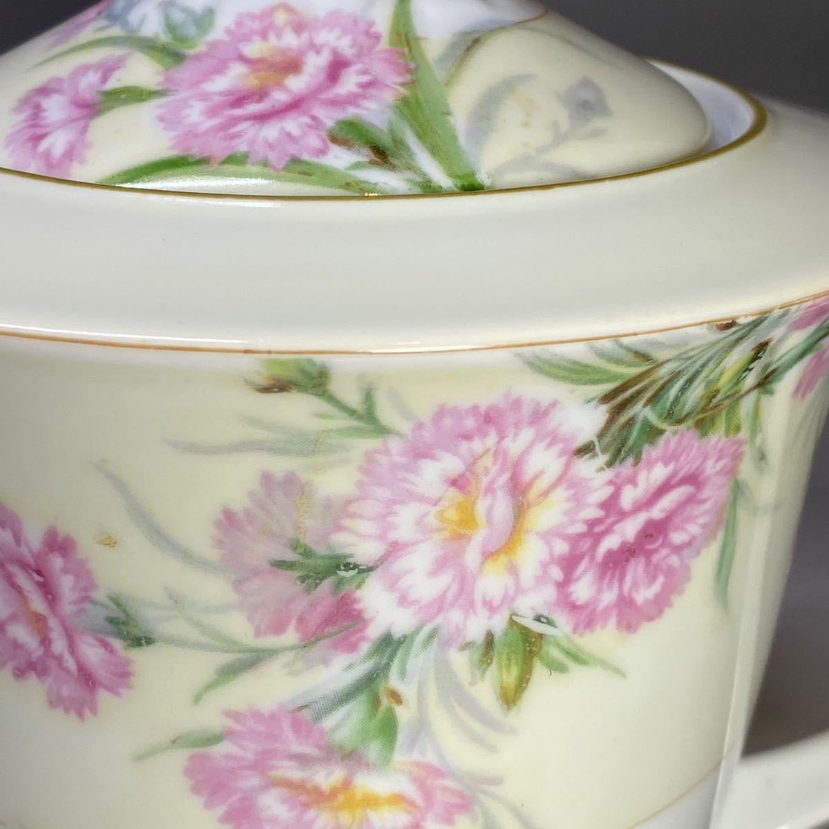 オールドノリタケ Noritake ノリタケ ティーポット カーネーション コーヒーポット 花柄 アンティーク_画像8