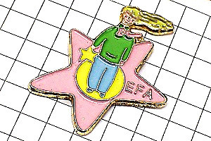 ピンバッジ・☆星に乗った男の子◆フランス限定ピンズ◆レアなヴィンテージものピンバッチ_画像1