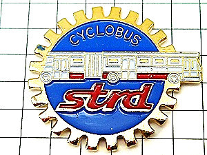 Штифт Badge Bus and Gears ◆ French Limited Pins ◆ Редкая винтажная партия штифтов