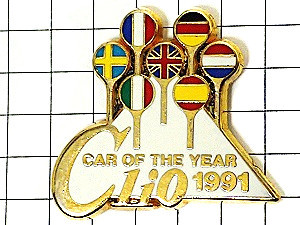  pin badge * Renault Clio car euro national flag * France limitation pin z* rare . Vintage thing pin bachi