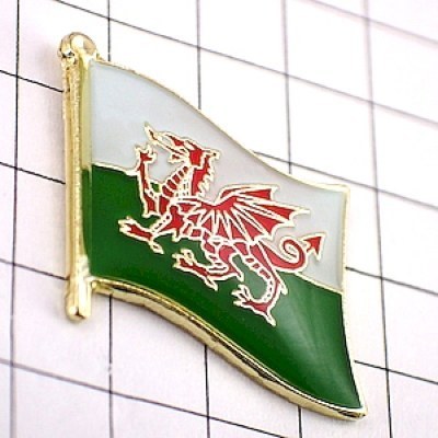 ピンバッジ◆ウェールズ 国旗デラックス薄型キャッチ付き 赤い竜 ドラゴン 龍 イギリス 英国 ピンズ WALES FLAG DRAGON_画像2