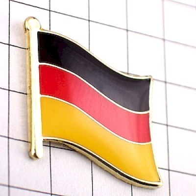 ピンバッジ◆ドイツ 連邦共和国 国旗デラックス薄型キャッチ付き 黒赤黄の３色 ピンズ DEUTSCHLAND GERMANY FLAG FLAGGE_画像2