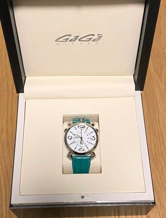 GaGa MILANO(ガガ ミラノ)腕時計 メンズ レディース緑×白